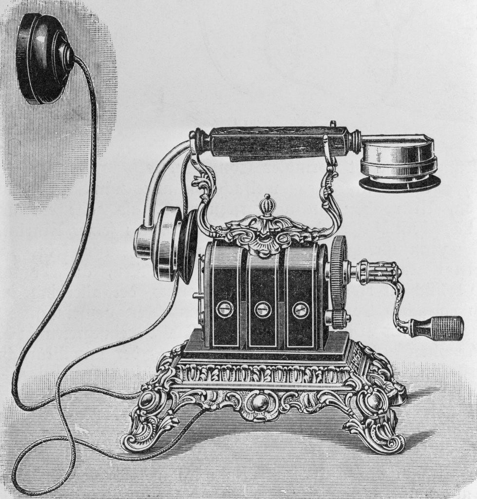 Detail of Victorian Style Telephone by Anonymous