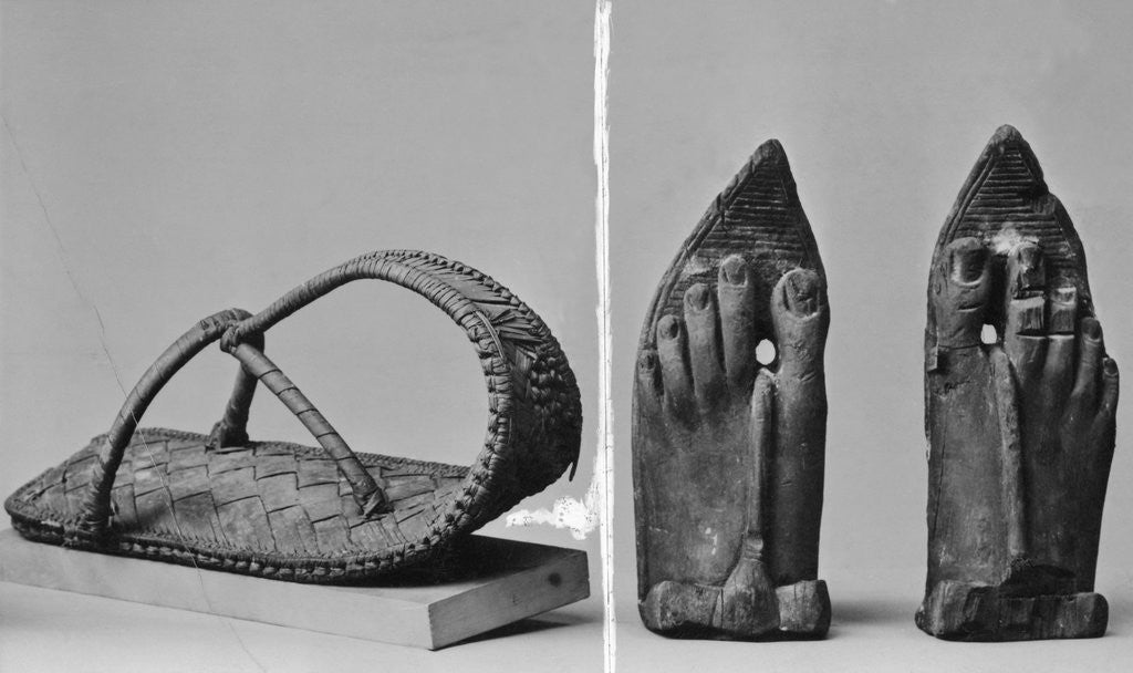 Detail of Egyptian Sandals and Sculpted Feet by Corbis