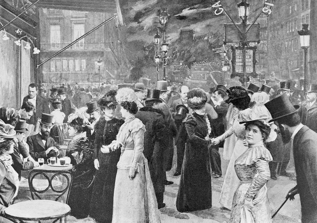 Detail of Life in Front of the Cafe de la Pais in Paris. by Anonymous