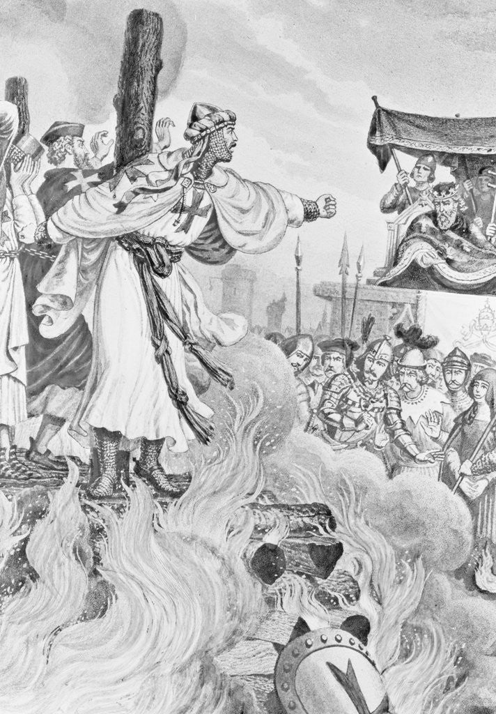 Detail of Knights Being Burned at the Stake by Anonymous