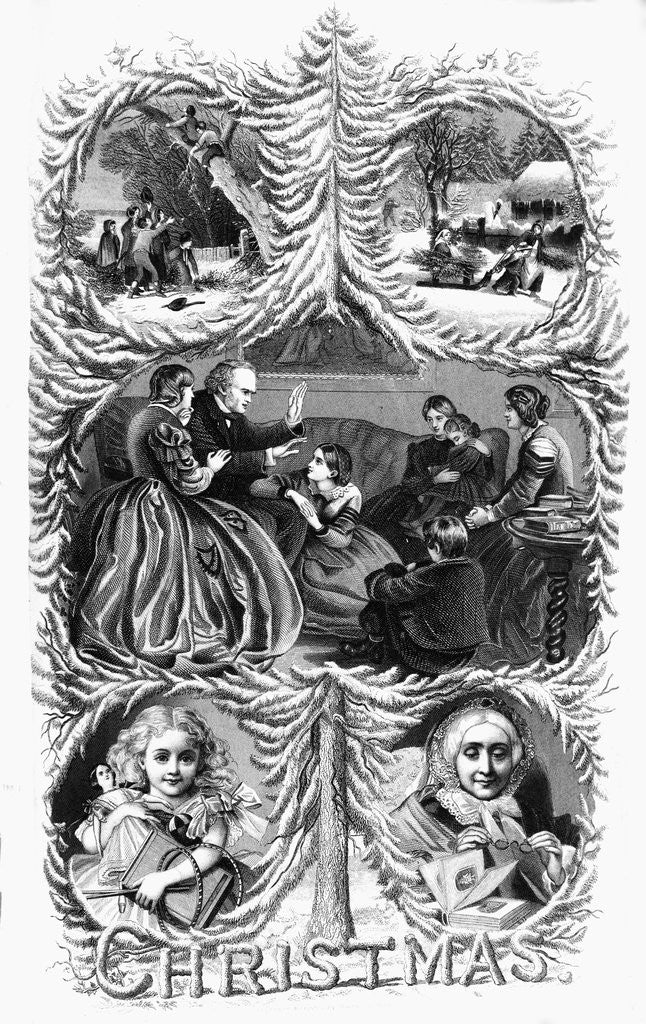 Detail of Composite Of Family X-Mas Celebratio by Anonymous