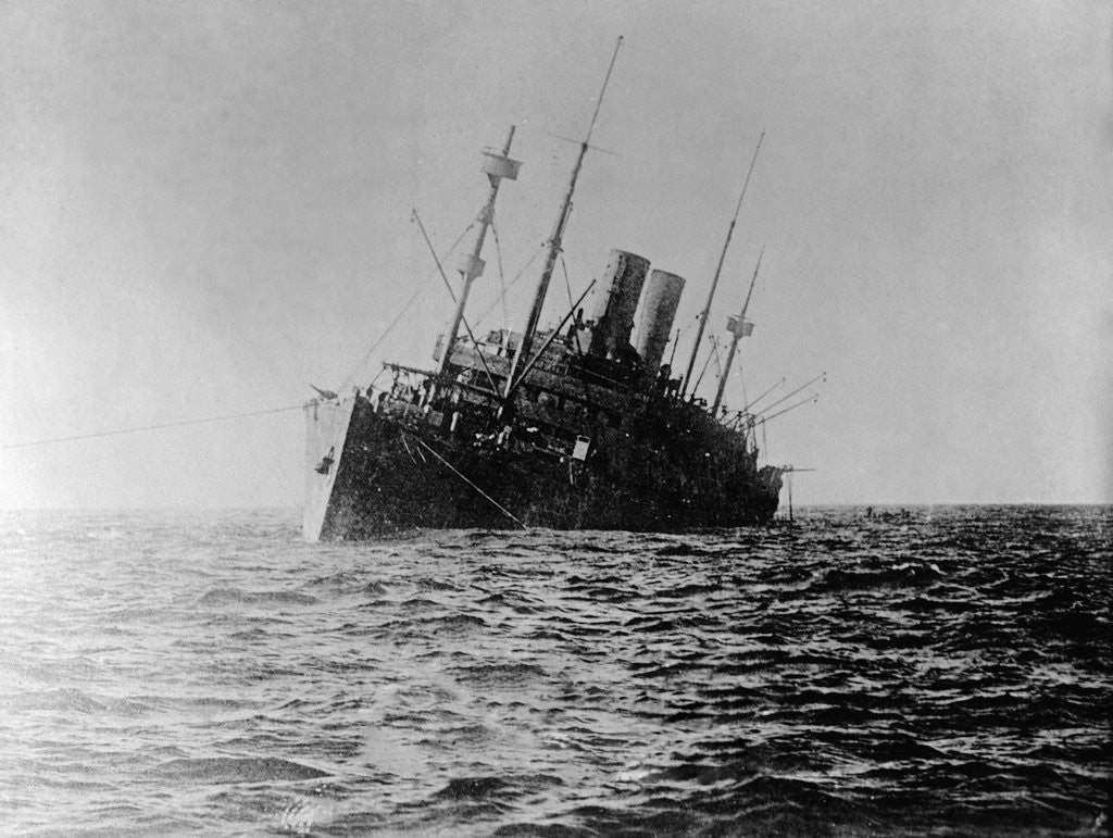 Detail of The Covington Being Sunk by Anonymous