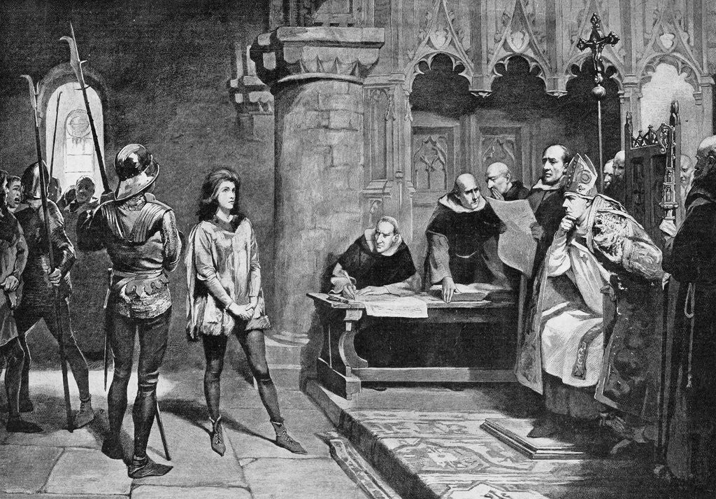 Detail of Illustration Depicting Joan of Arc on Trial by Anonymous