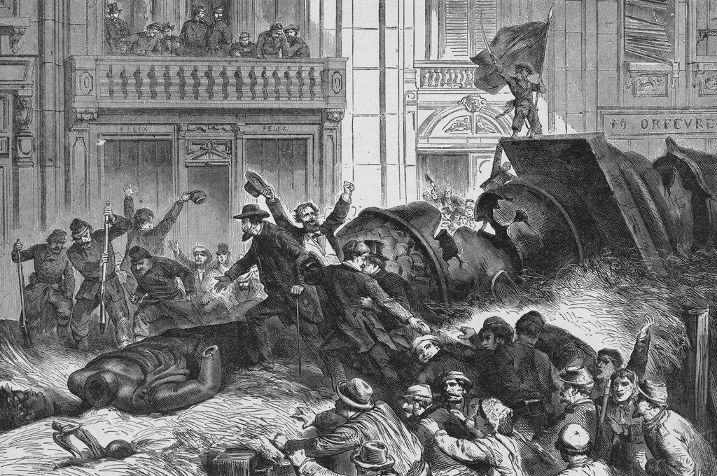 Detail of People Destroying Column of Napoleon by Anonymous