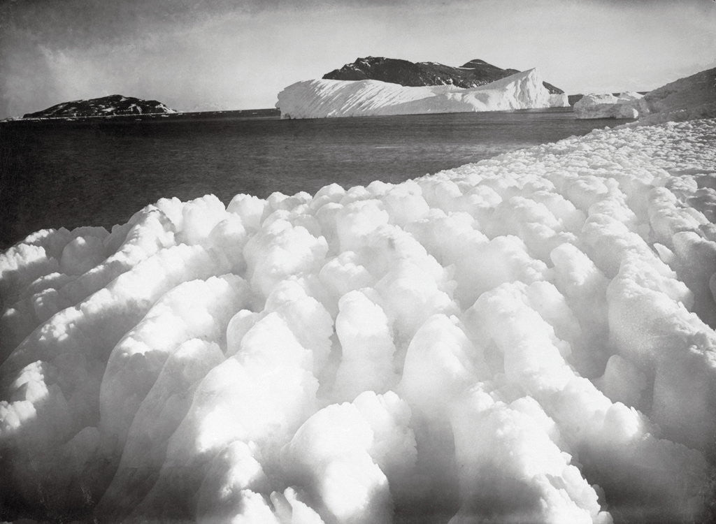 Detail of Ridges Of Ice/Iceberg In Back/Antarctic by Anonymous
