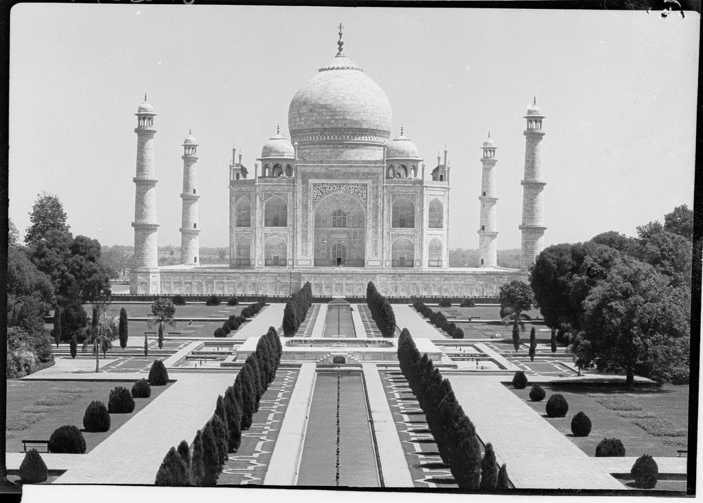 Detail of Front View of Taj Mahal in India by Anonymous