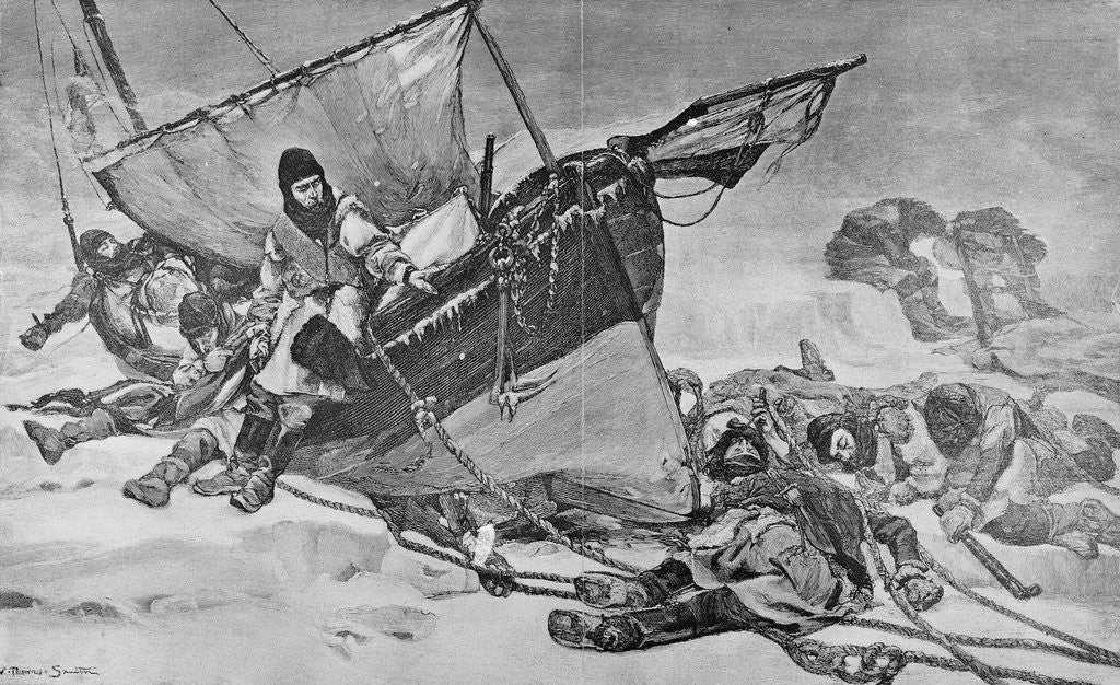 Detail of Boat with Corpses of Franklin Expedition by Anonymous