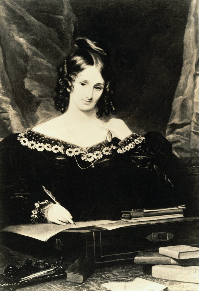 Detail of Portrait of Mary Shelley by Anonymous