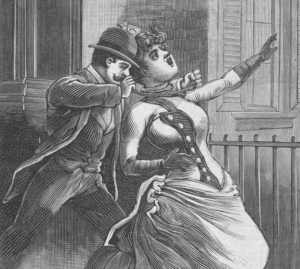 Detail of Man Choking Woman by Anonymous