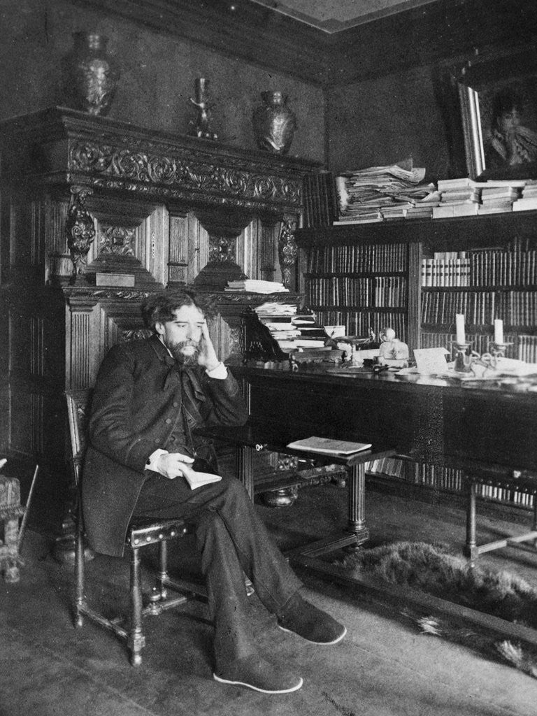 Detail of Alphonse Daudet Sitting in Studio by Anonymous