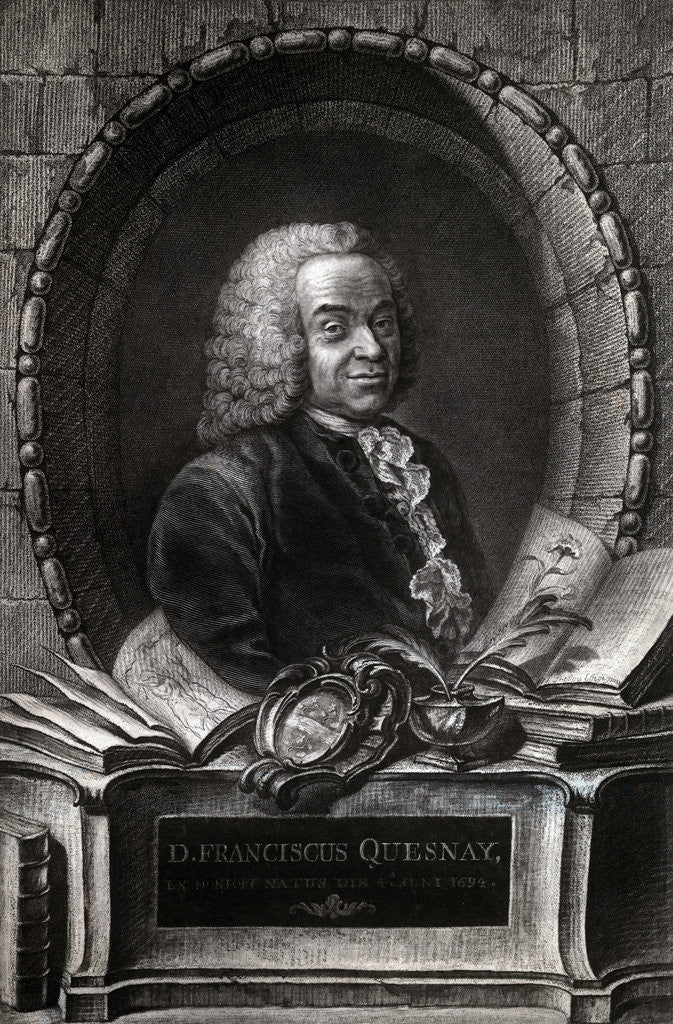 Detail of Portrait of Francois Quesnay by Anonymous