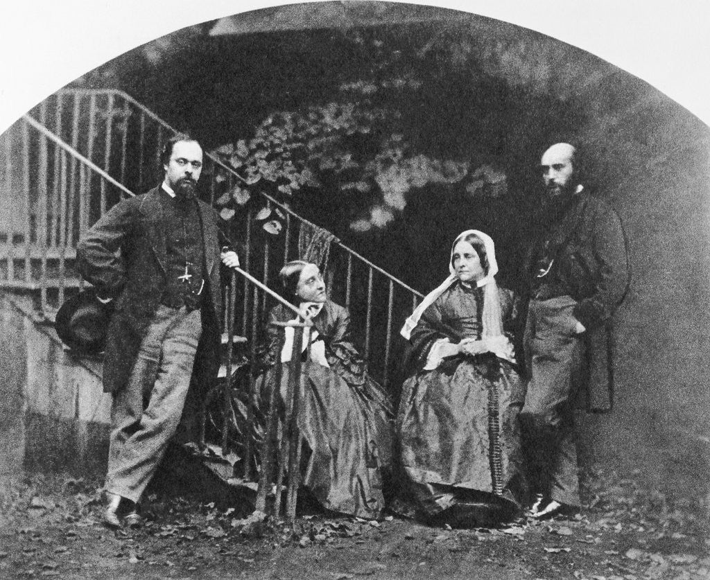 Detail of Painter Dante Gabriel Rossetti with His Family by Anonymous