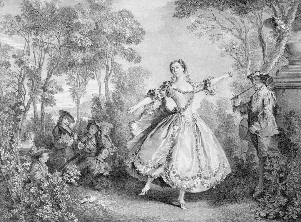 Detail of Illustration Depicting Gracious Ballet Dancer by Corbis