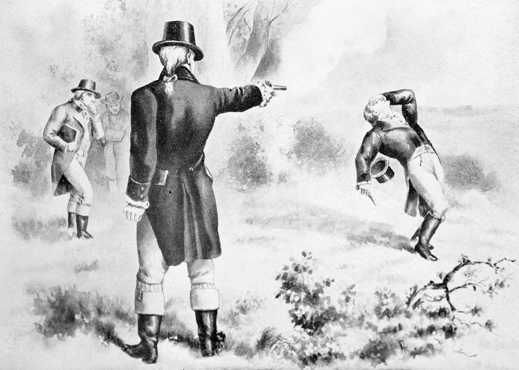 Detail of Illustration of the Duel Between Alexander Hamilton and Aaron Burr by Anonymous
