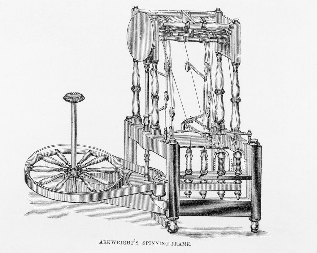 Detail of Arkwright's Spinning Frame by Anonymous