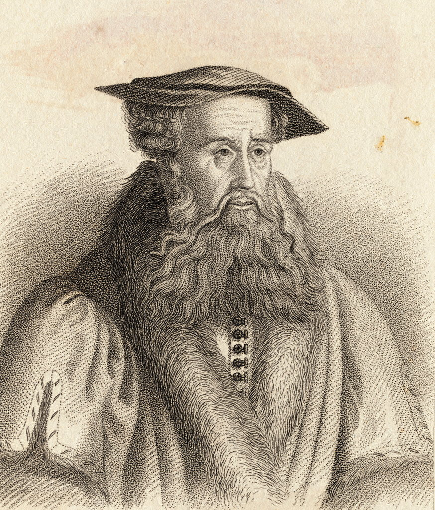 Detail of Heinrich Bullinger Wearing Hat by Anonymous