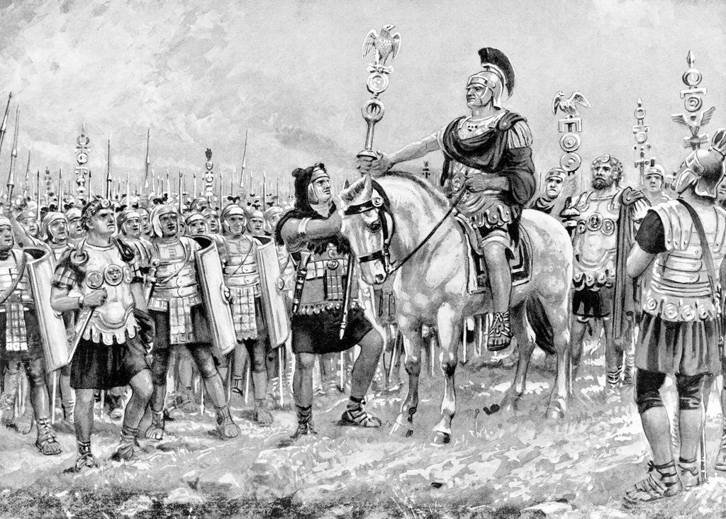 Detail of Painting of Roman General Marius Gaius on Horseback by Anonymous