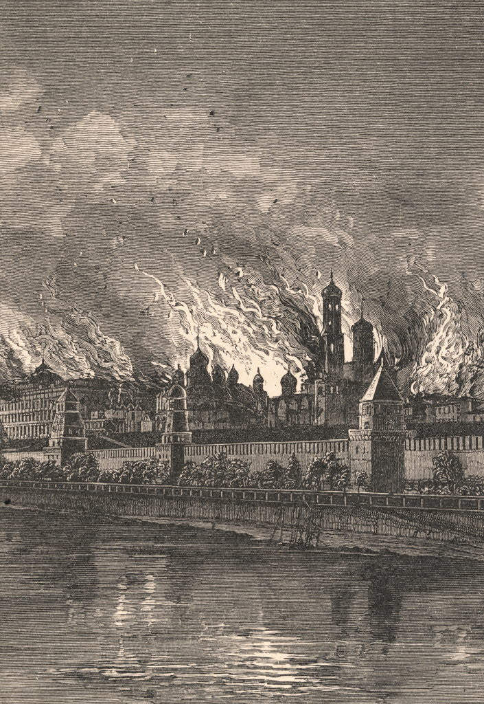 Detail of Moscow Burning During Napoleonic War by Anonymous