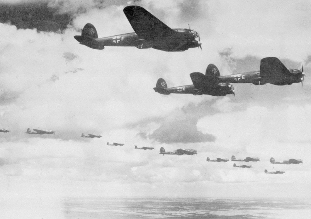 Detail of German Bombers in Flight over English Channel by Anonymous