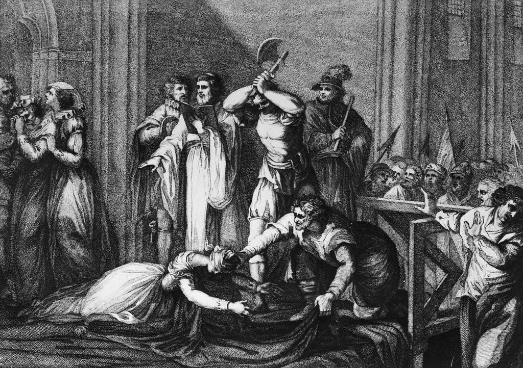 Detail of The Execution of Mary, Queen of Scots by Anonymous