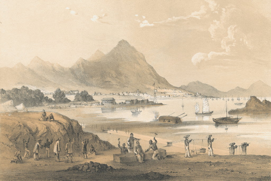 Detail of People Working Around Harbor by Anonymous