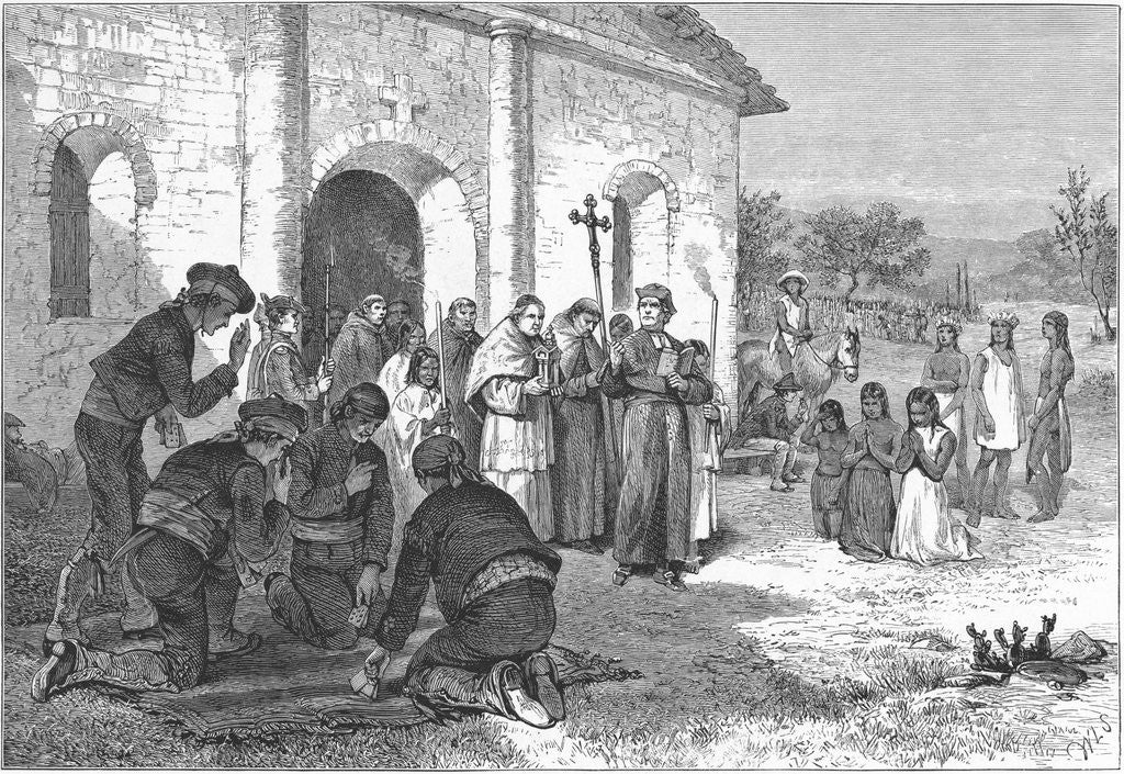 Detail of Priest Leading Procession by Anonymous