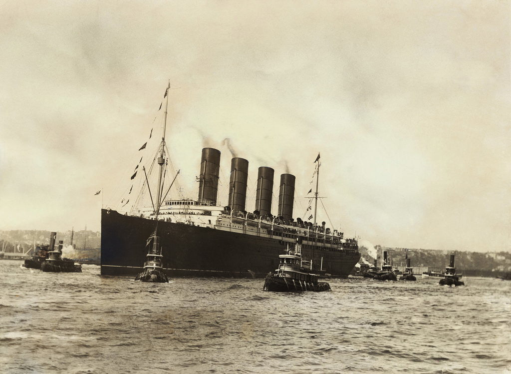 Detail of The Luxury Liner Lusitania by Anonymous