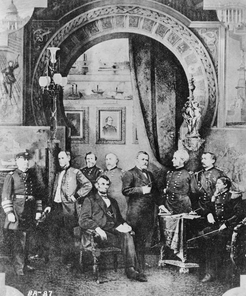 Detail of Abraham Lincoln Posing with Generals by Anonymous