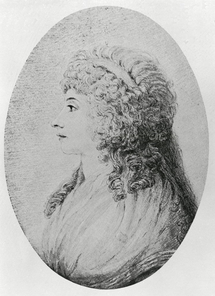Detail of Portrait of Charlotte von Stein by Anonymous