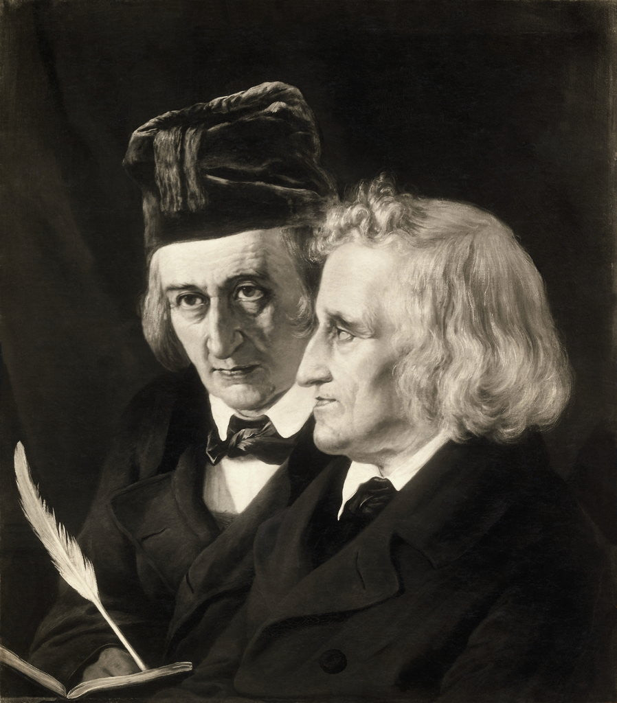 Detail of Portrait of the Brothers Grimm by Anonymous