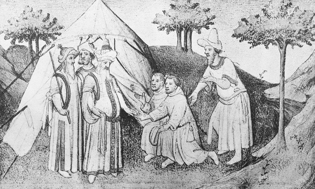 Detail of Kublai Khan Greeting Visitors by Anonymous