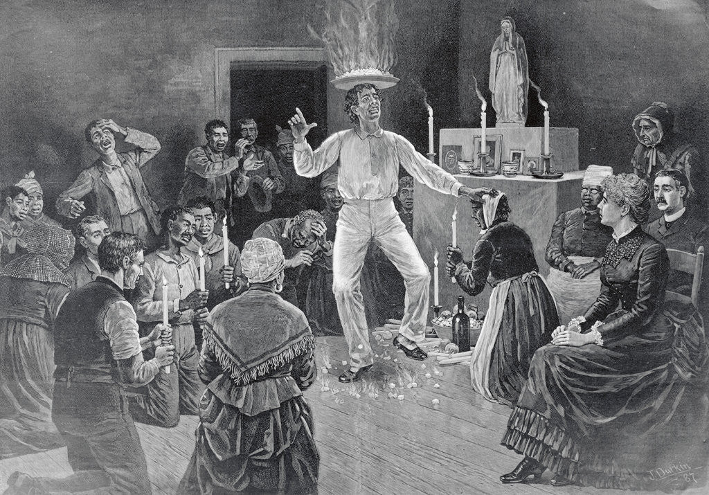 Detail of Man Performing Voodoo Dance by Anonymous
