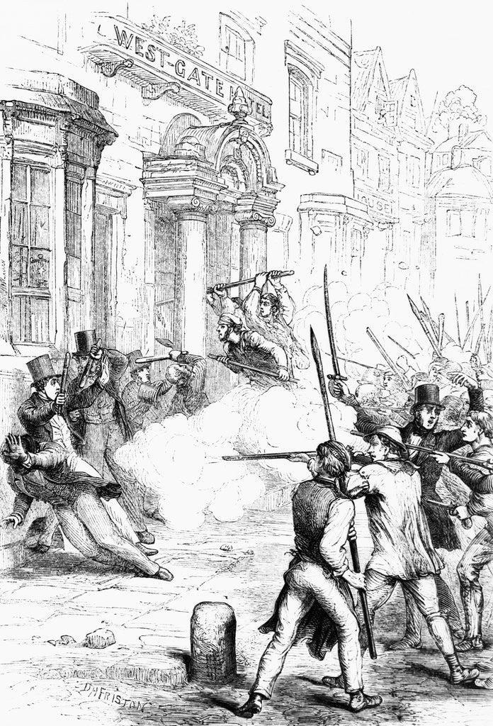 Detail of Rioters Shooting and Fighting by Anonymous