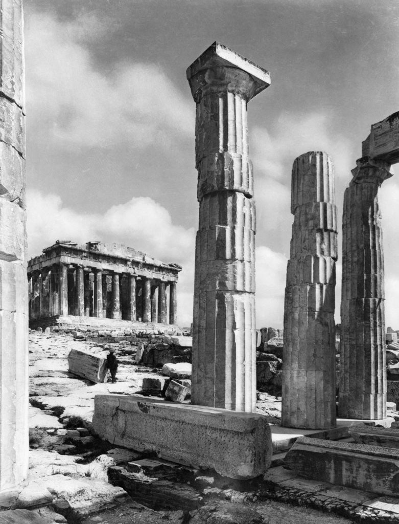 Detail of View Of Propylaes And Parthenon by Anonymous