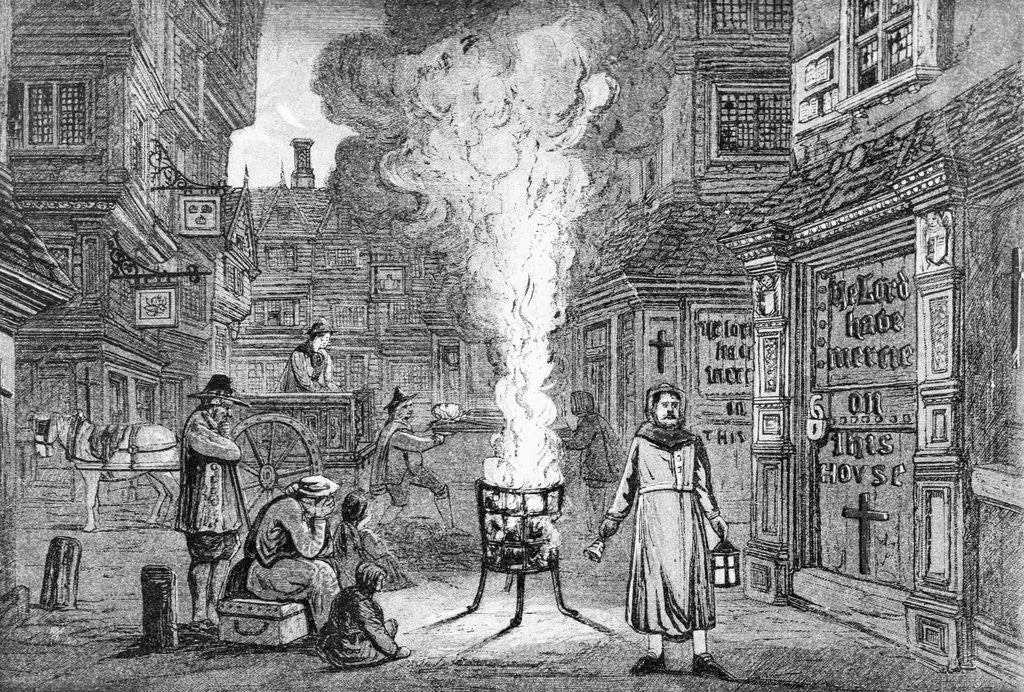 Detail of Distraught Pedestrians in a Street by Anonymous