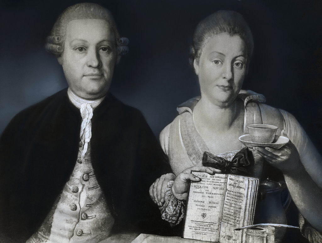 Detail of Leopold Auenbrugger Von Auenbrugg with Wife by Anonymous