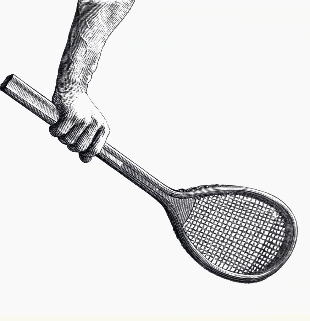 Detail of Illustration Demonstrating Correct Backhand Grip by Corbis