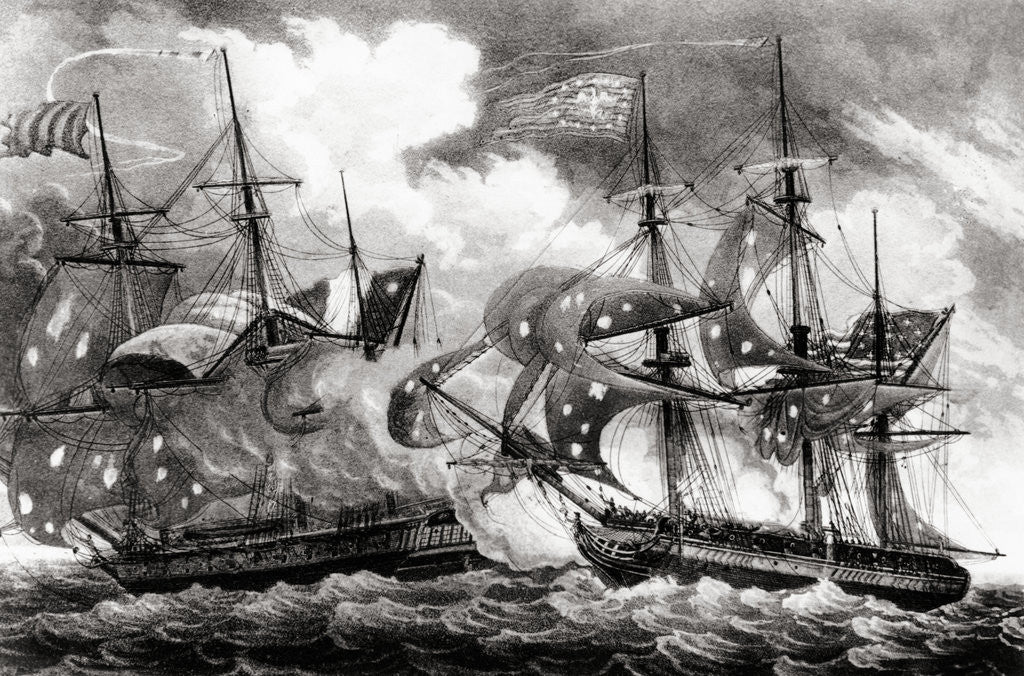 Detail of American Ship Planter Battling the French by Anonymous