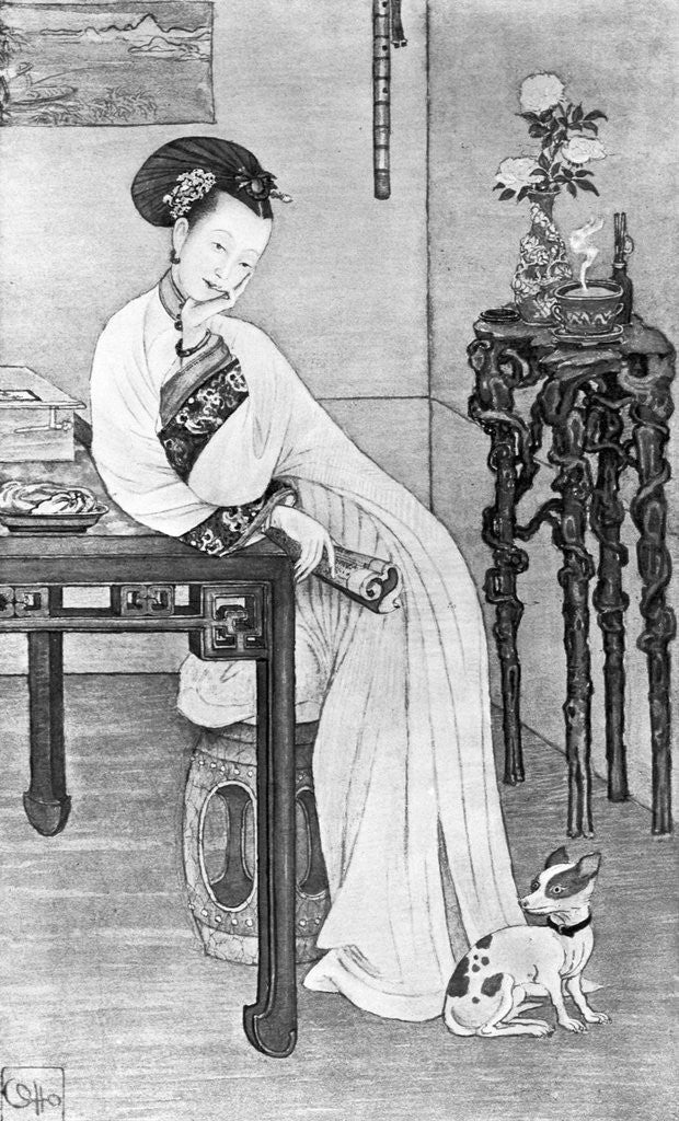 Detail of Portrait Of Tzu Hsi- Chinese Empress by Anonymous