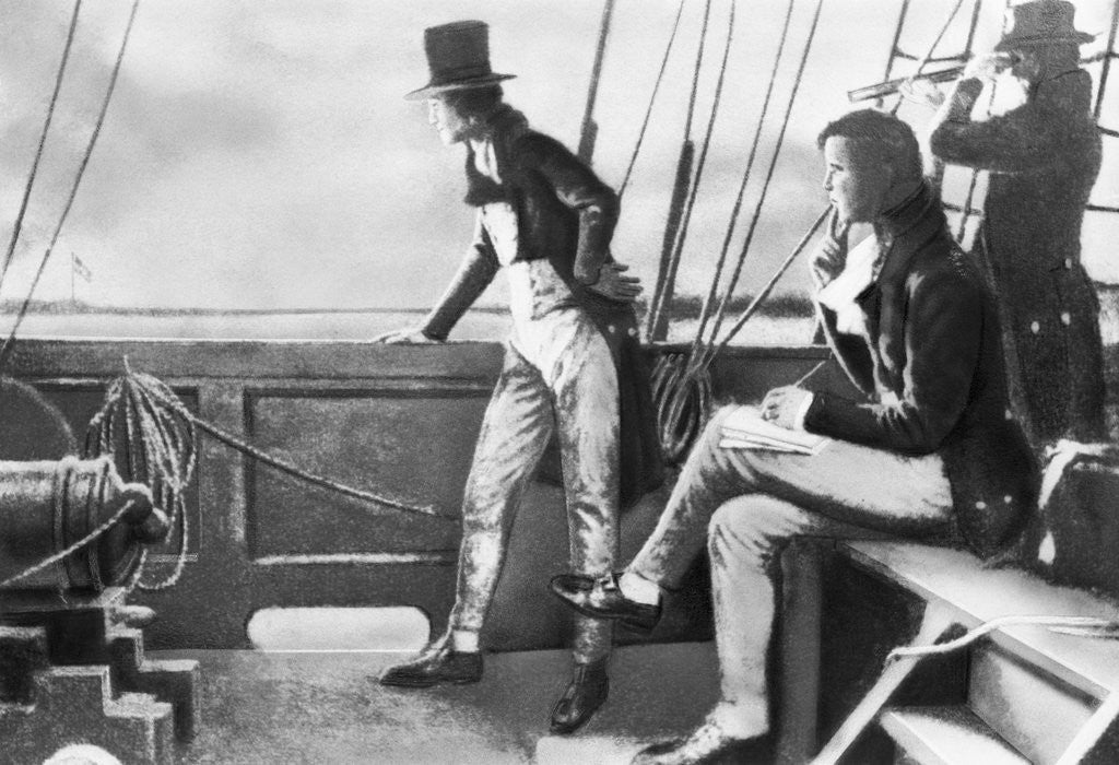 Detail of Francis Scott Key Composing 