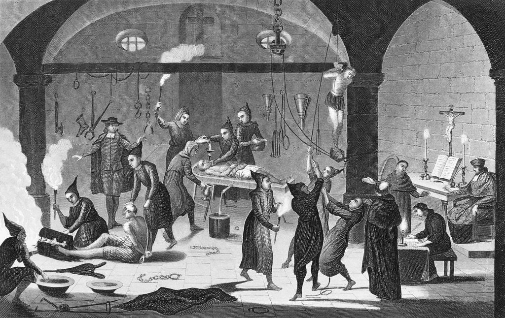 Detail of Illustration Depicting People Being Tortured by Anonymous