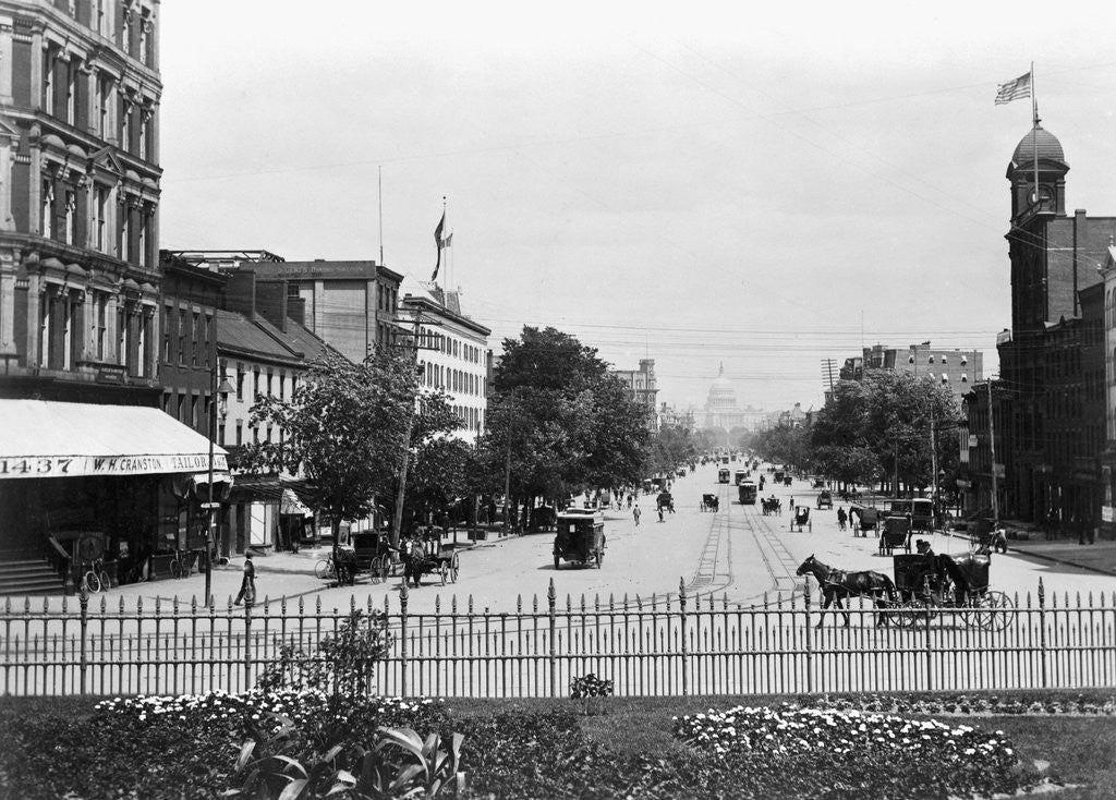 Detail of Looking Up Penn Avenue Towards Capitol by Anonymous