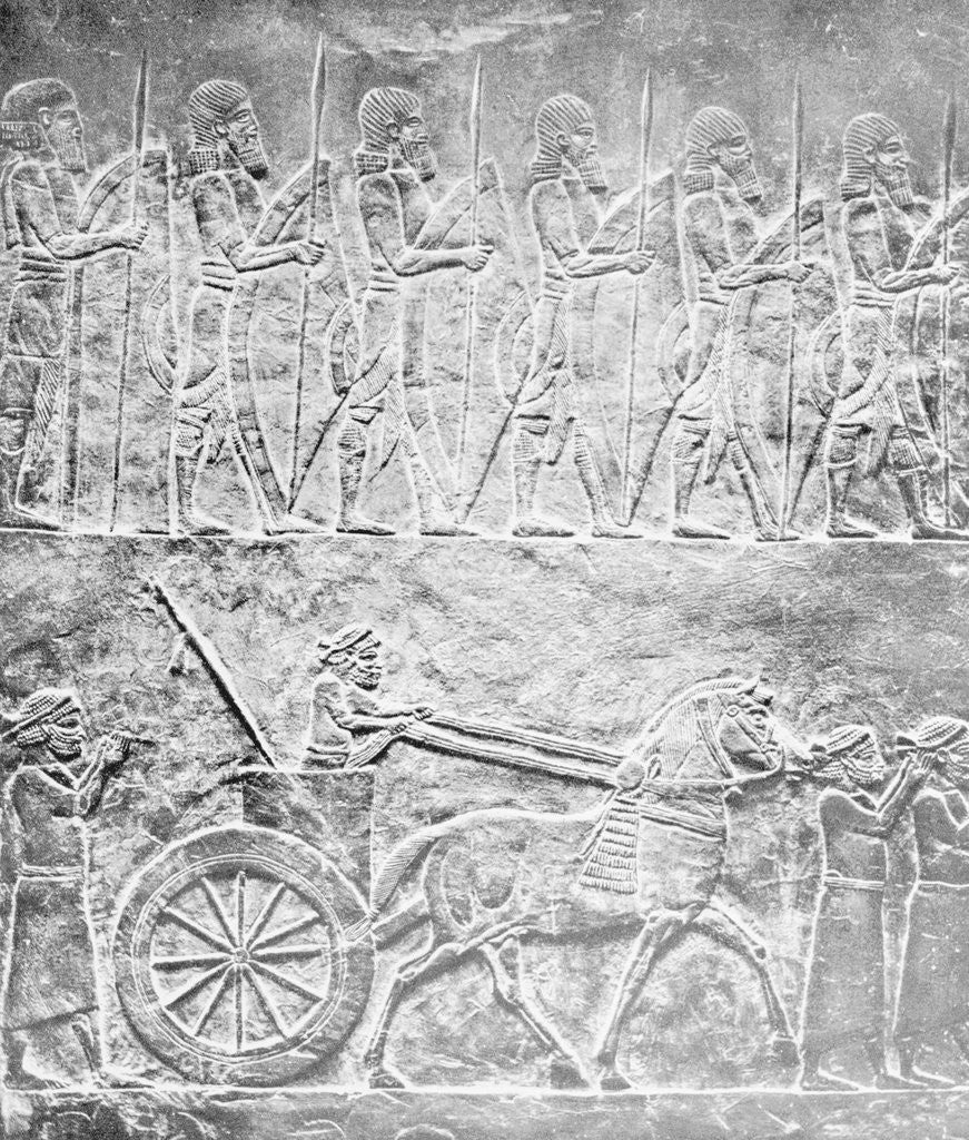 Detail of Carving Depicting Assyrians by Anonymous