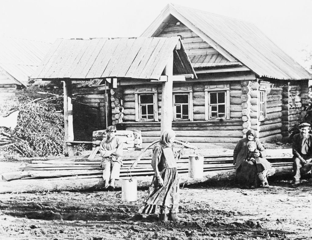 Detail of Russian Peasants at Home by Anonymous