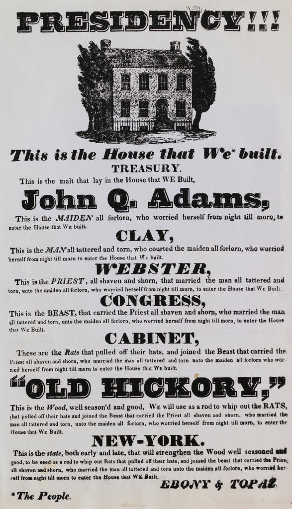 Detail of Election Poster for Andrew Jackson by Corbis