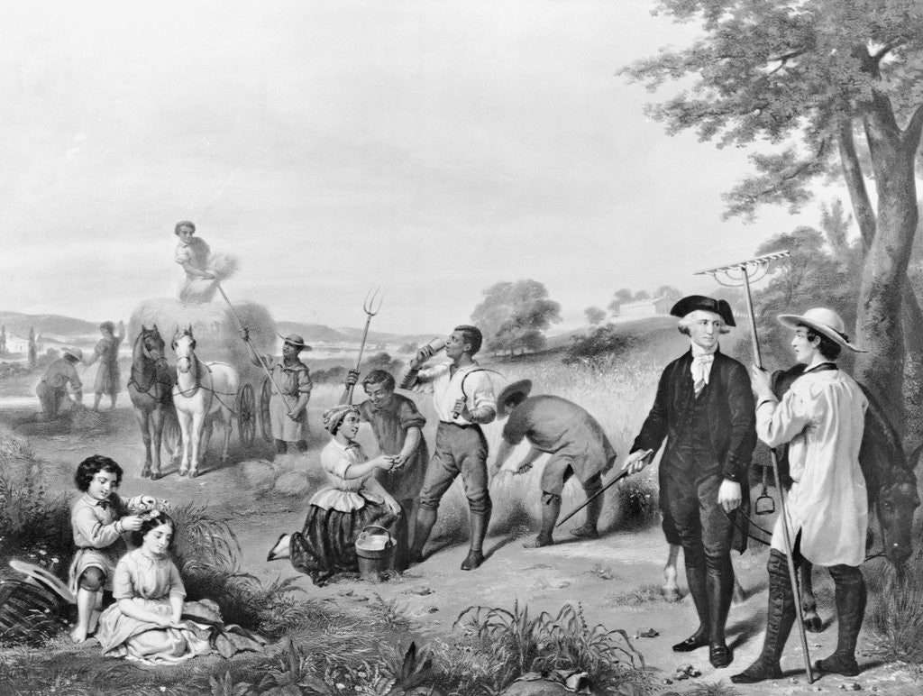 Detail of George Washington Conversing with Workers by Anonymous