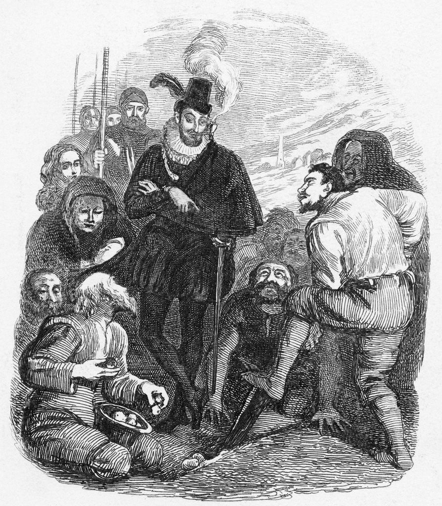 Detail of Sir Francis Drake at First Potato Planting by Anonymous