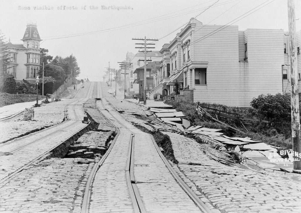 Detail of Earthquake Torn Street of San Francisco by Anonymous