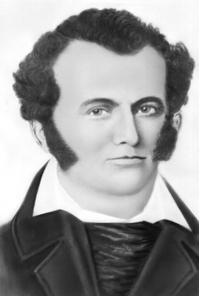 Detail of Portrait of James Bowie by Anonymous