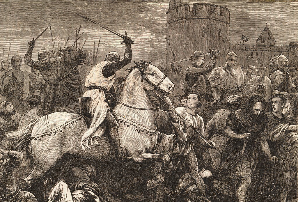 Detail of Print of the Papal Crusade Against the Waldenses by Anonymous